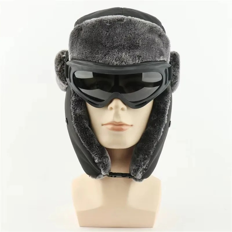 Trapper Hat Ear Flap - 스노우 스키 군용 우샨카 모자 고글
