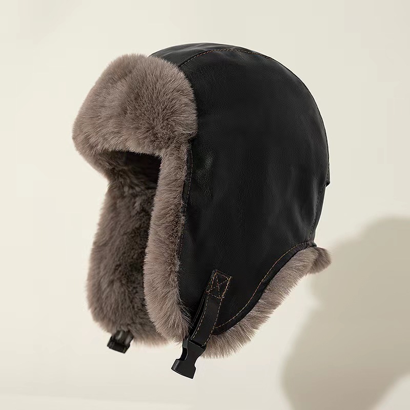 남성용 겨울 레트로 가죽 모자 트래퍼 에비에이터 트루퍼 - Trapper Hat Ear Flap 리뷰 및 가격