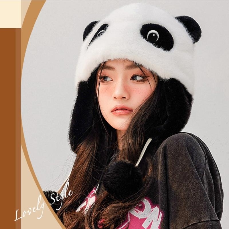 팬더 귀 모자 팬더 귀고리 모자 후드 모자 양털 귀고리 - Trapper Hat Ear Flap 리뷰 및 가격