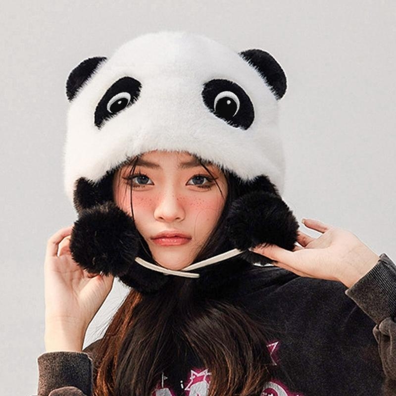 팬더 귀 모자 팬더 귀고리 모자 후드 모자 양털 귀고리 - Trapper Hat Ear Flap 리뷰 및 가격