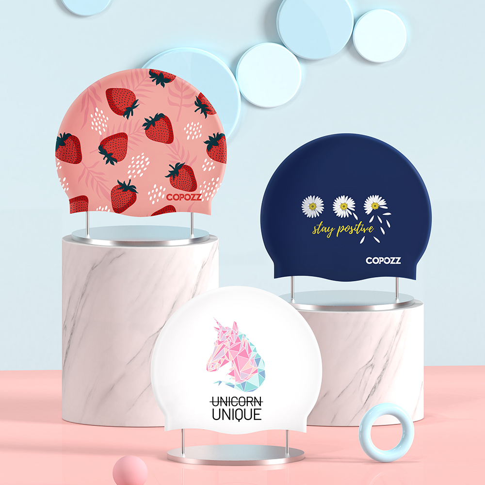 COPOZZ 수상 스포츠 여성 남성 수영 모자 귀 보호 - Swim Hat Silicone 리뷰 및 가격