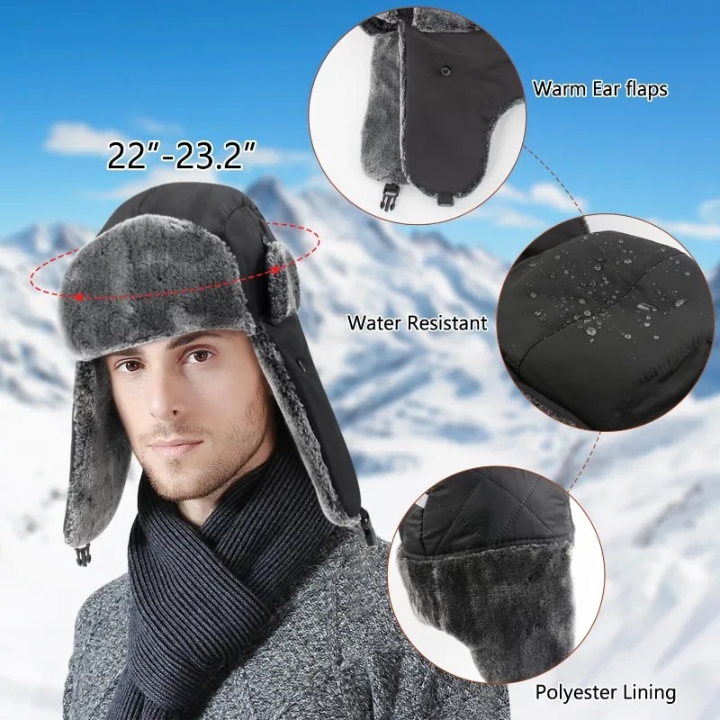스노우 스키 군용 우샨카 모자 고글 포함 인조 토끼털  - Trapper Hat Ear Flap 리뷰 및 가격